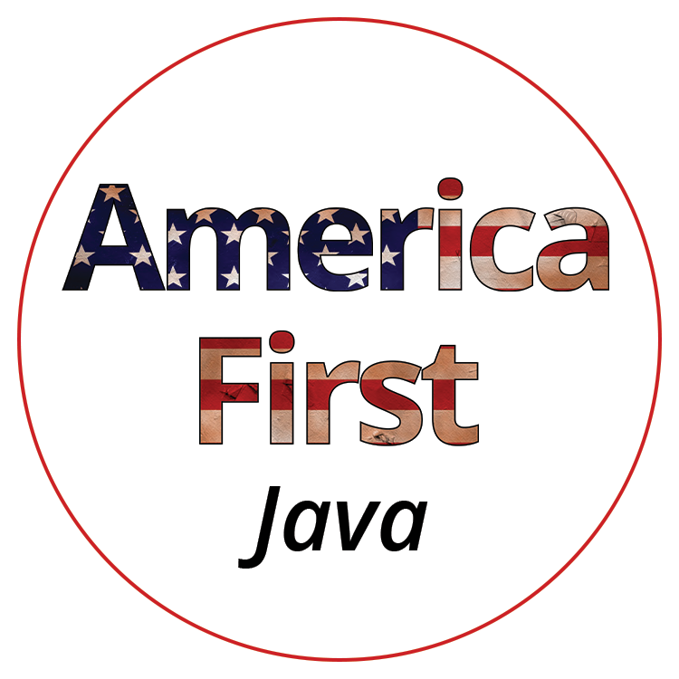 GSC-AmericaFirstJavaLogo-RoundWithBorder-2p5in America First Java Circle Logo