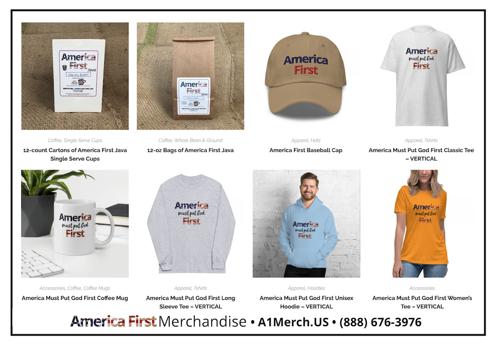 America Must Put God First - Merch - with Contact Info