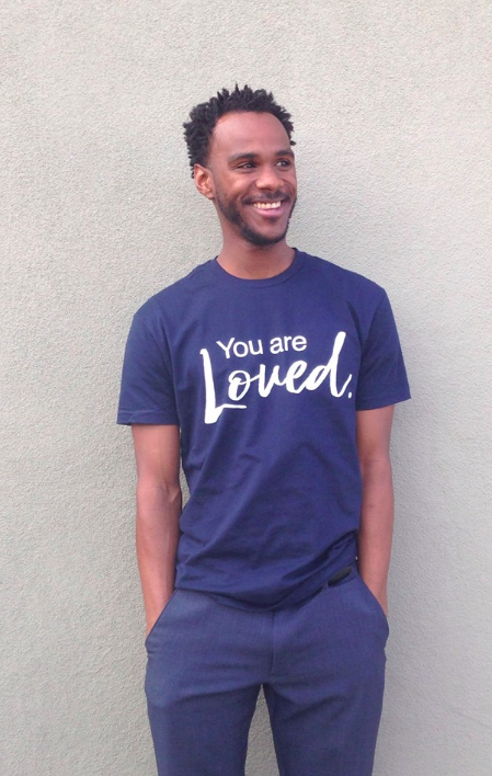Ta'Hari in You Are Loved t-shirt